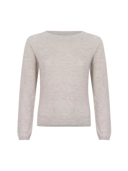 Lniany sweter Max Mara beżowy