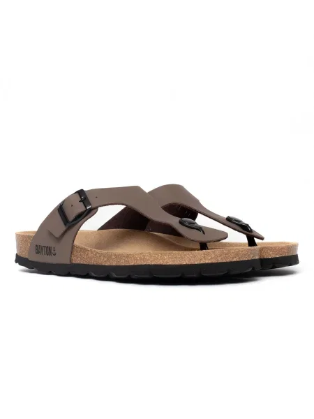 Bayton Flip-flops Mercure gri taupe negru