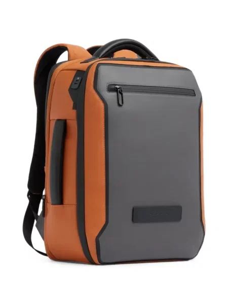 Rucsac Piquadro cu autograf portocaliu