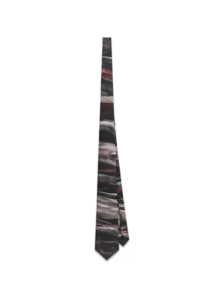 Cravată Dolce & Gabbana de mătase cu imagine cu imprimeu abstract negru