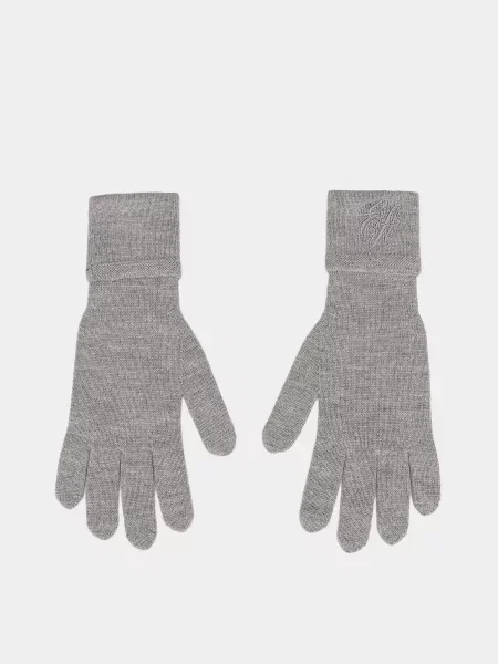 Emporio Armani Рукавички Вовна сірий