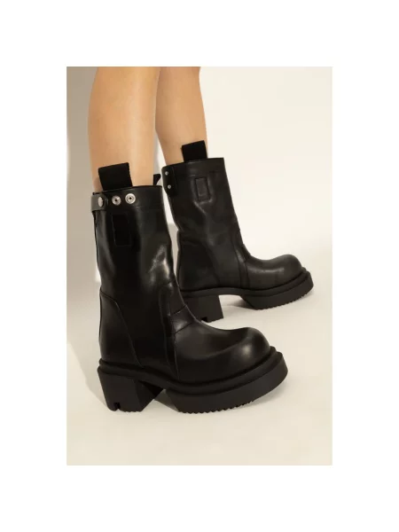 Kozaki Rick Owens skórzane wsuwane czarne