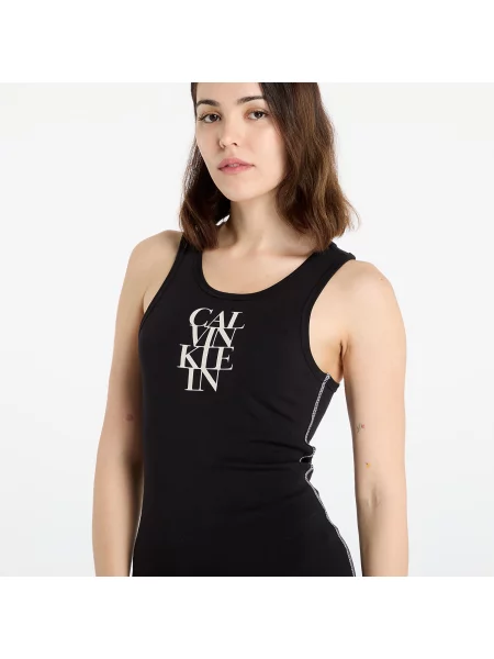 Φόρεμα καθημερινό Calvin Klein Jeans μαύρο