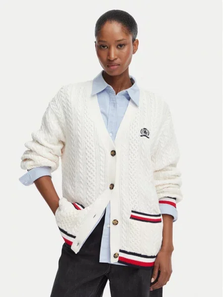 Tommy Jeans Ζακέτα λευκό
