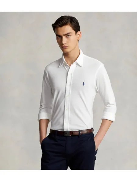 Polo Polo Ralph Lauren cu broderie alb