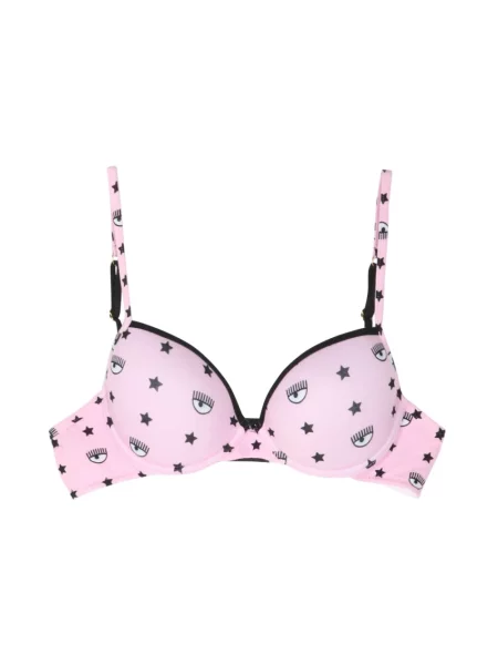 Biustonosz Chiara Ferragni Collection z nadrukiem różowy
