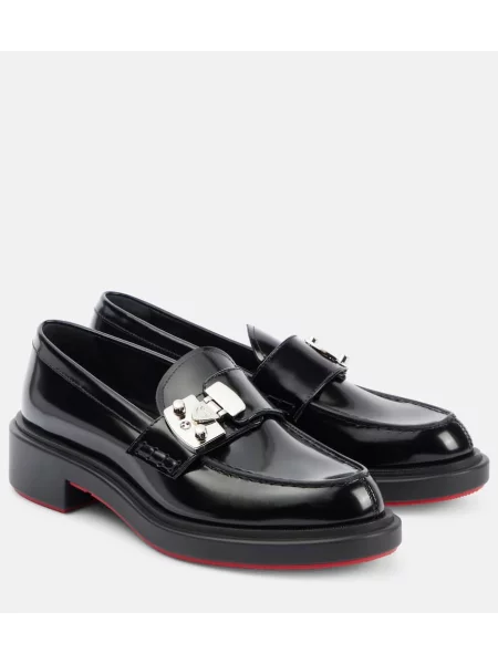 Usnjene loaferke Christian Louboutin črna