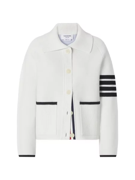 Geacă Thom Browne cu dungi alb