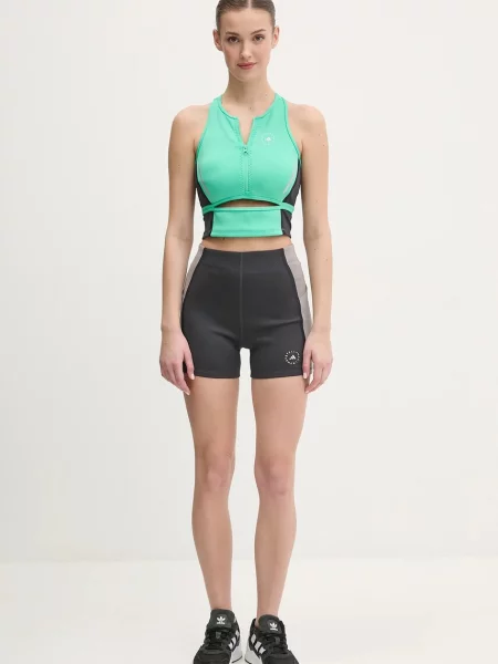 Adidas by Stella McCartney szorty wzorzyste high waist szary