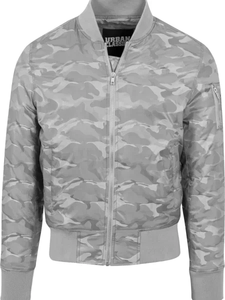 Geacă bomber Urban Classics cu strasuri gri