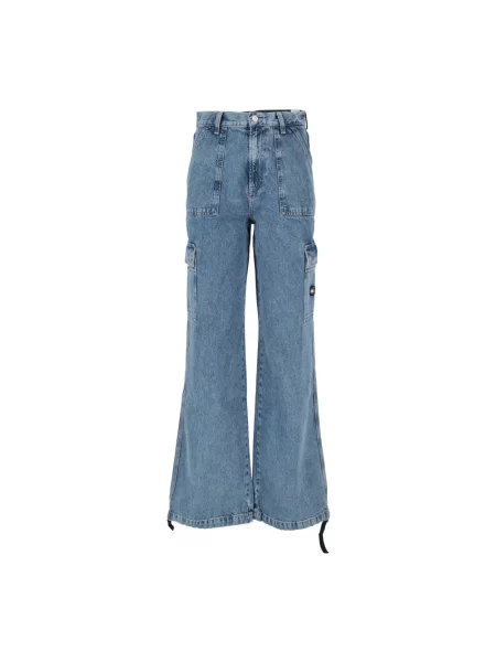 Jeansy Tommy Jeans z wysoką talią niebieskie