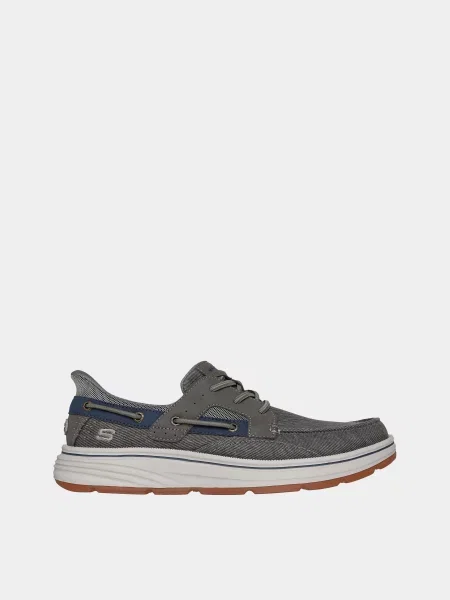 Мокасини Skechers TROUTT текстиль/штучна шкіра сірий