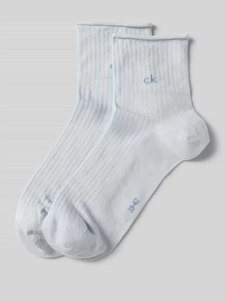 Skarpety z detalem z logo w zestawie 2 szt. Ck Calvin Klein niebieskie