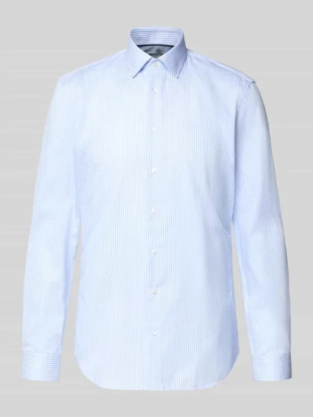Koszula casualowa o kroju slim fit z kołnierzykiem typu kent Jake*s błękitna
