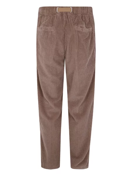 Pantaloni White Sand de catifea cord alb
