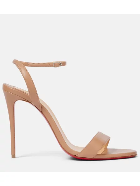 Sandale Christian Louboutin din piele bej