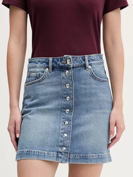 HUGO fustă din denim Gilvie Gilvie mini drept violet