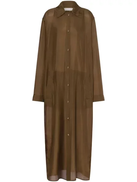 Palton Philosophy Di Lorenzo Serafini de mătase maro