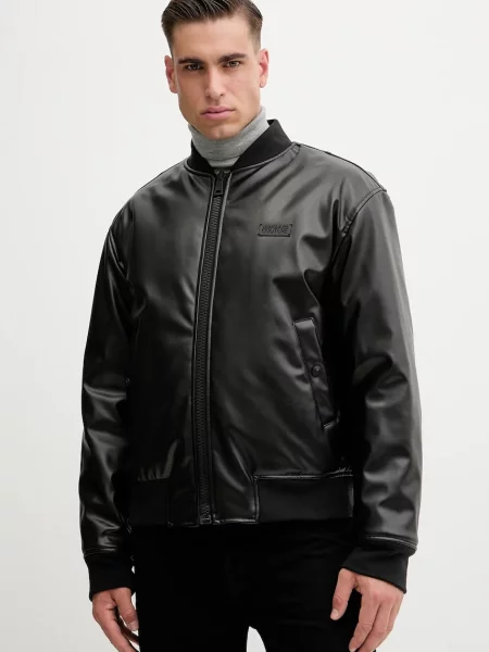 Versace Jeans Couture kurtka bomber dwustronna przejściowa oversize czarny