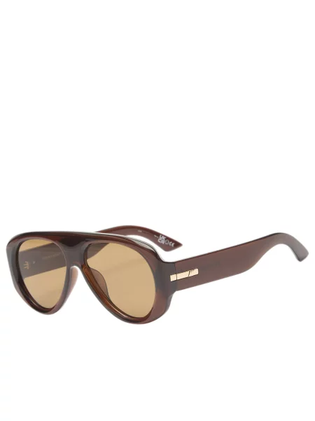 Okulary przeciwsłoneczne Le Specs brązowe