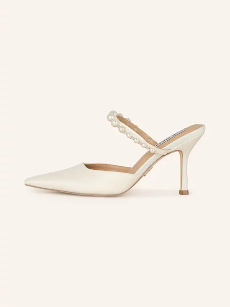Steve Madden Mules Brecki-P S Ozdobnými Perličkami režná bílé