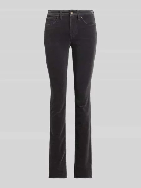 Spodnie o średnim stanie z fakturą sztruksu Lauren Ralph Lauren