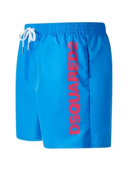 Slip de baie Dsquared2 cu imagine albastru