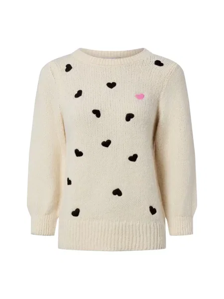 More & More Sweter z dzianiny Kobiety Sztuczne włókno beżowy|czarny 36 czarny