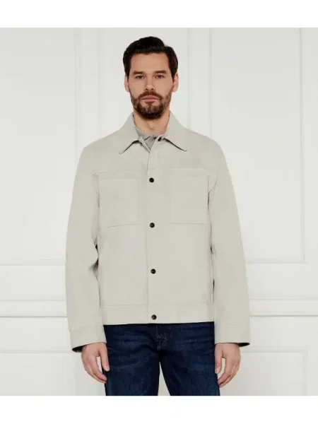 BOSS ORANGE De piele geacă Jomare bej