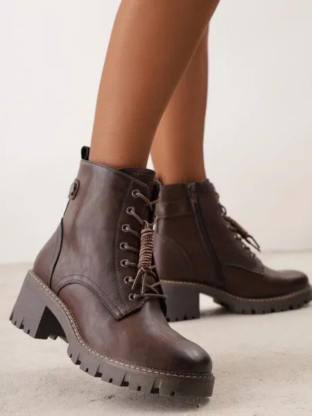 Botine Licias închis maro