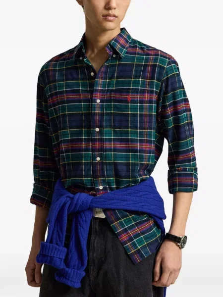 Košulja Polo Ralph Lauren karirana zelena