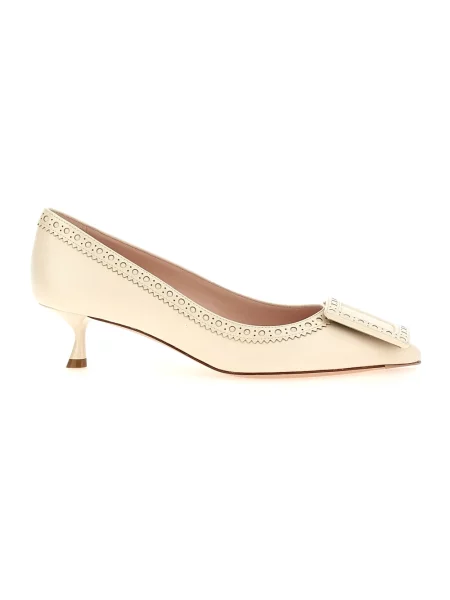 Czółenka Roger Vivier skórzana biała