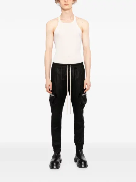 Pantaloni Rick Owens din piele negru