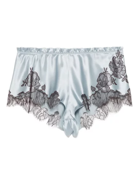 Pantaloni scurți Carine Gilson din satin albastru