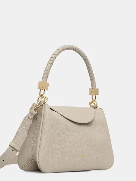 Coccinelle crossbody torbica usnjena bež