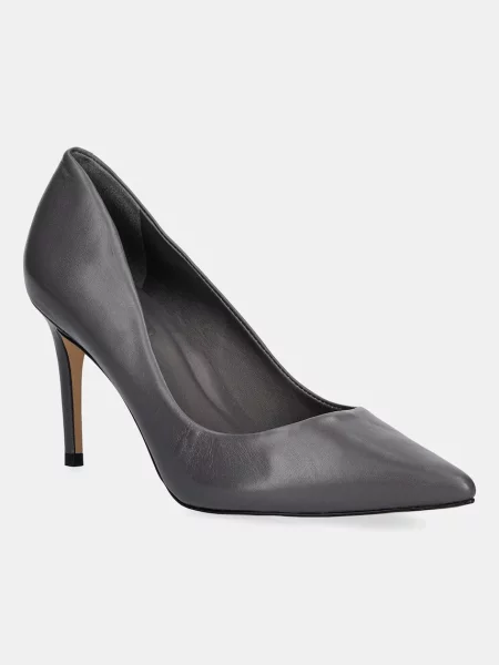 Pantofi cu toc Answear.lab din piele gri