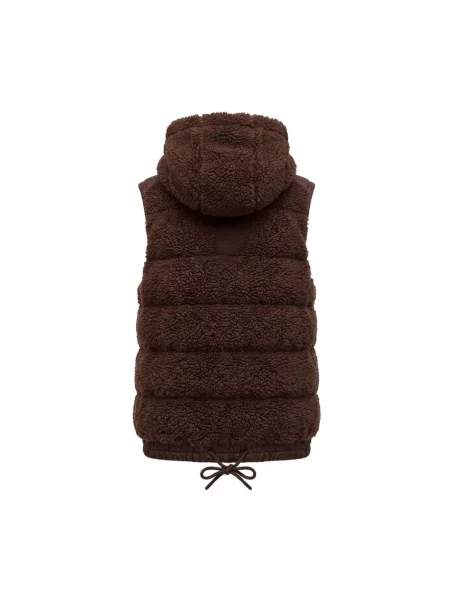 Kamizelka Moncler z kapturem brązowa