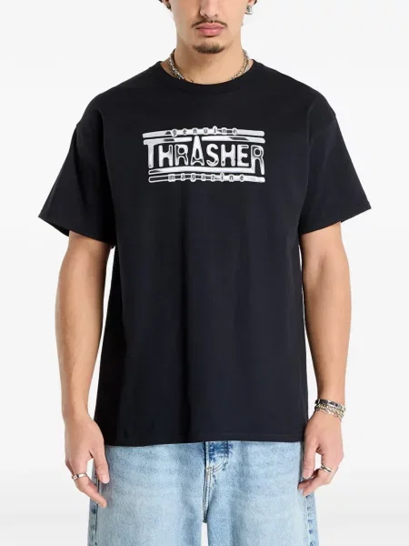 Koszulka Thrasher z nadrukiem czarna