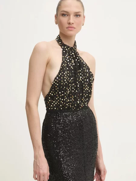 Боди Answear Lab дамско с десен златисто