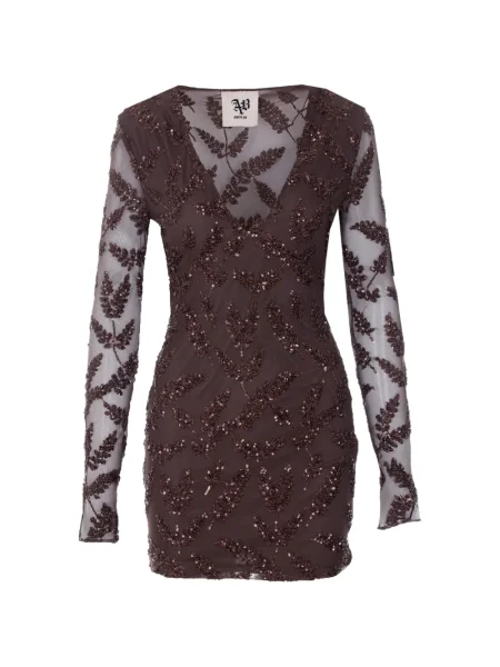 Długa mała sukienka maxi Aniye By garniturowa brązowa