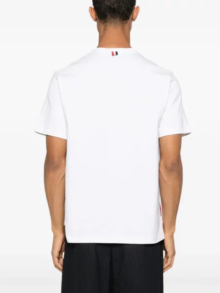 Tricou Thom Browne din jerseu alb