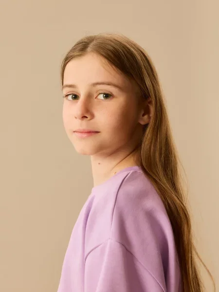 Reserved Tricou simplu cu modal violet