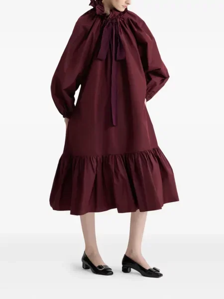 Rochie Patou cu funde de costum maro
