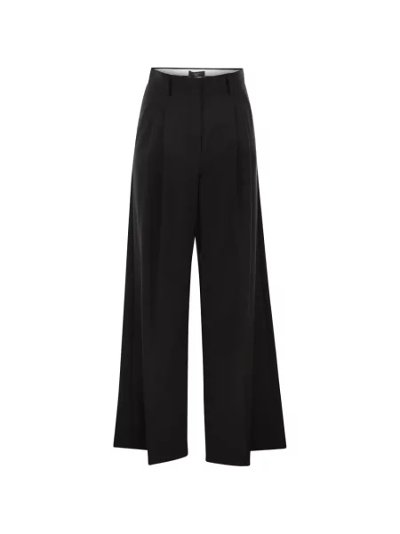 Pantaloni Weekend Max Mara de lână negru