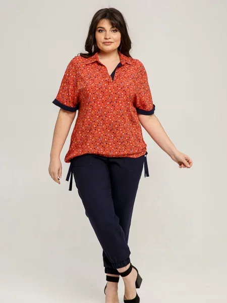 Блуза All Posa кораловий текстиль