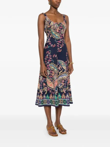 Rochie Etro cu model paisley de costum albastru