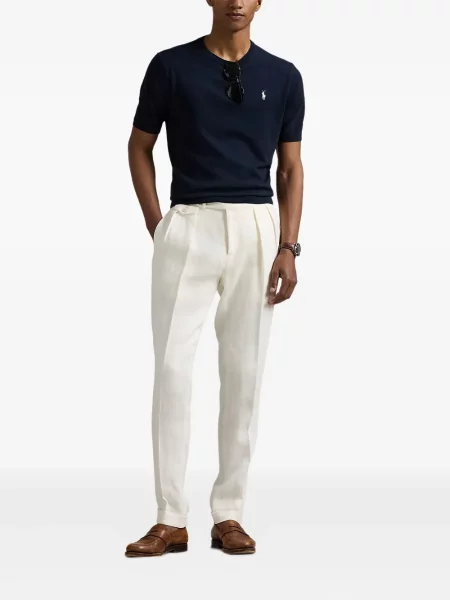 Șapcă Polo Ralph Lauren din fleece cu dungi cu volane albastru