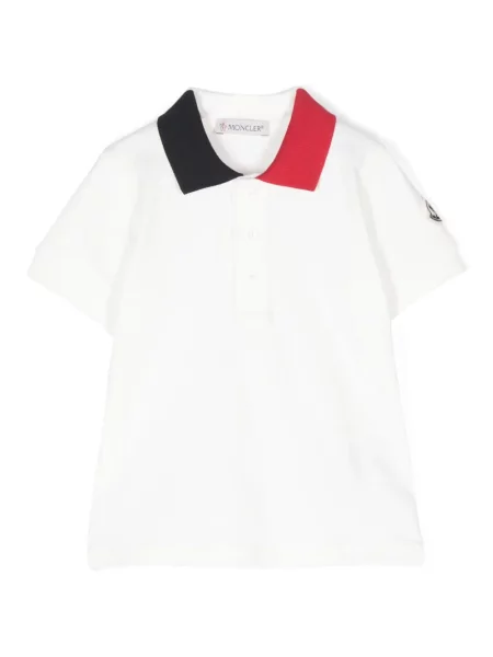 Koszulka polo dziecięca Moncler Enfant biała