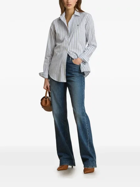 Риза Lauren Ralph Lauren бродирана синьо