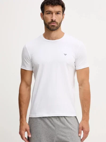 Меланжевая футболка Emporio Armani Underwear черная